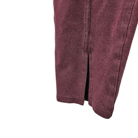 Maeve Anthropologie High Rise Seamed Split Hem Pants In Plum Size 14 Equestrian - Picture 7 of 11